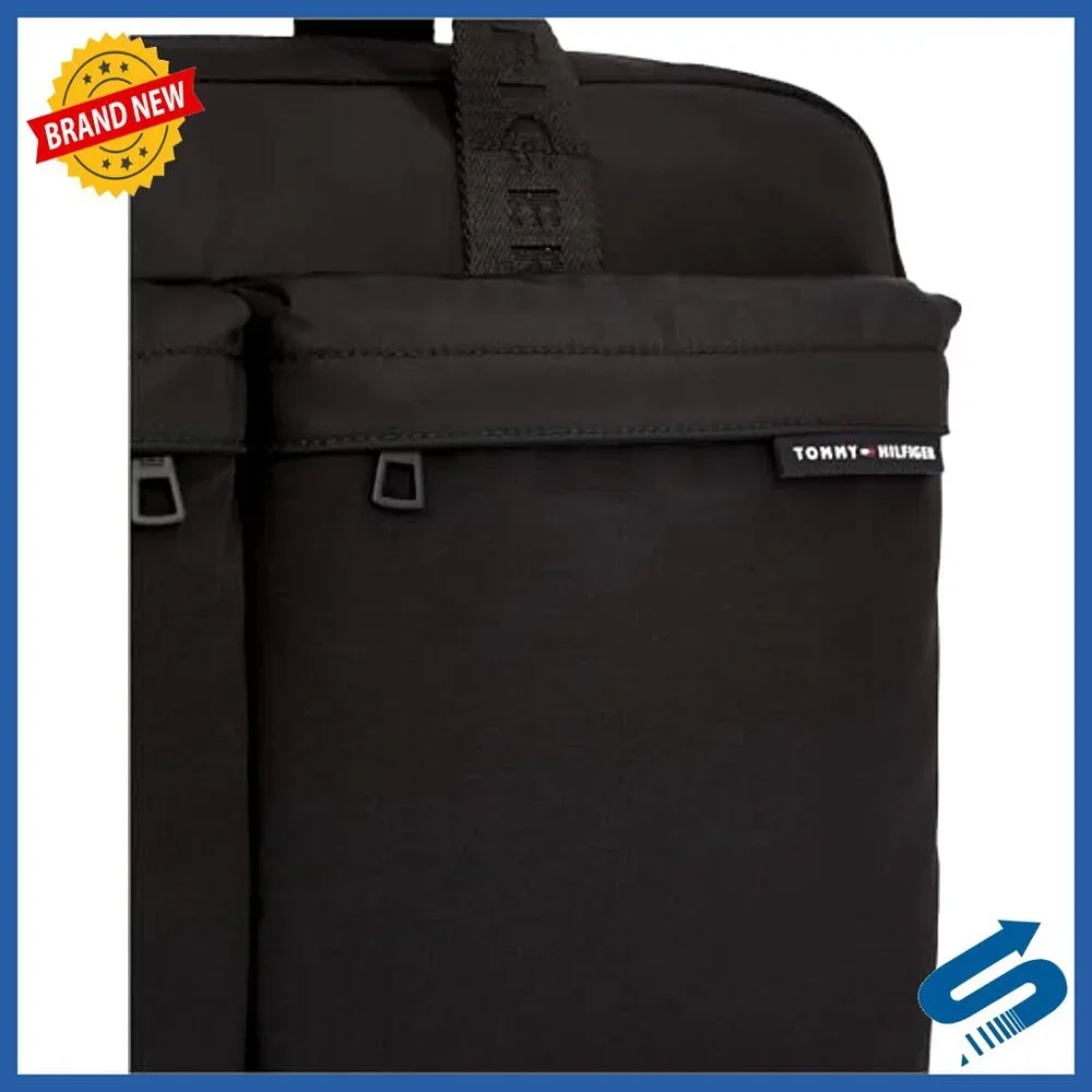 Men's Laptop Briefcase with Crossbody Strap, Lightweight Work Bag
